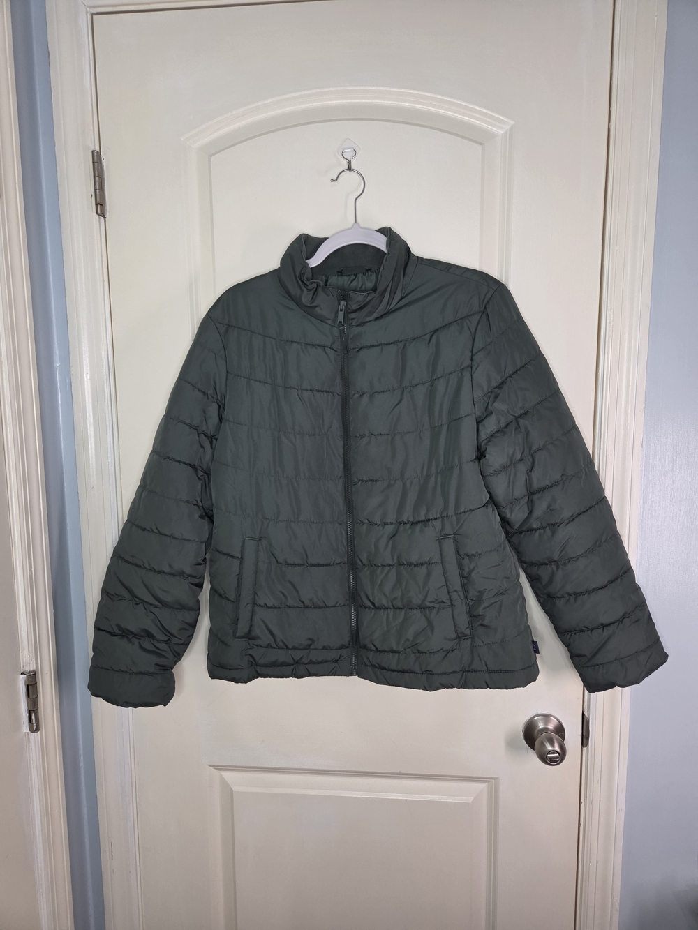 Gap Puffer Jacket Long Sleeve Full -Zip Olive Green Women’s L